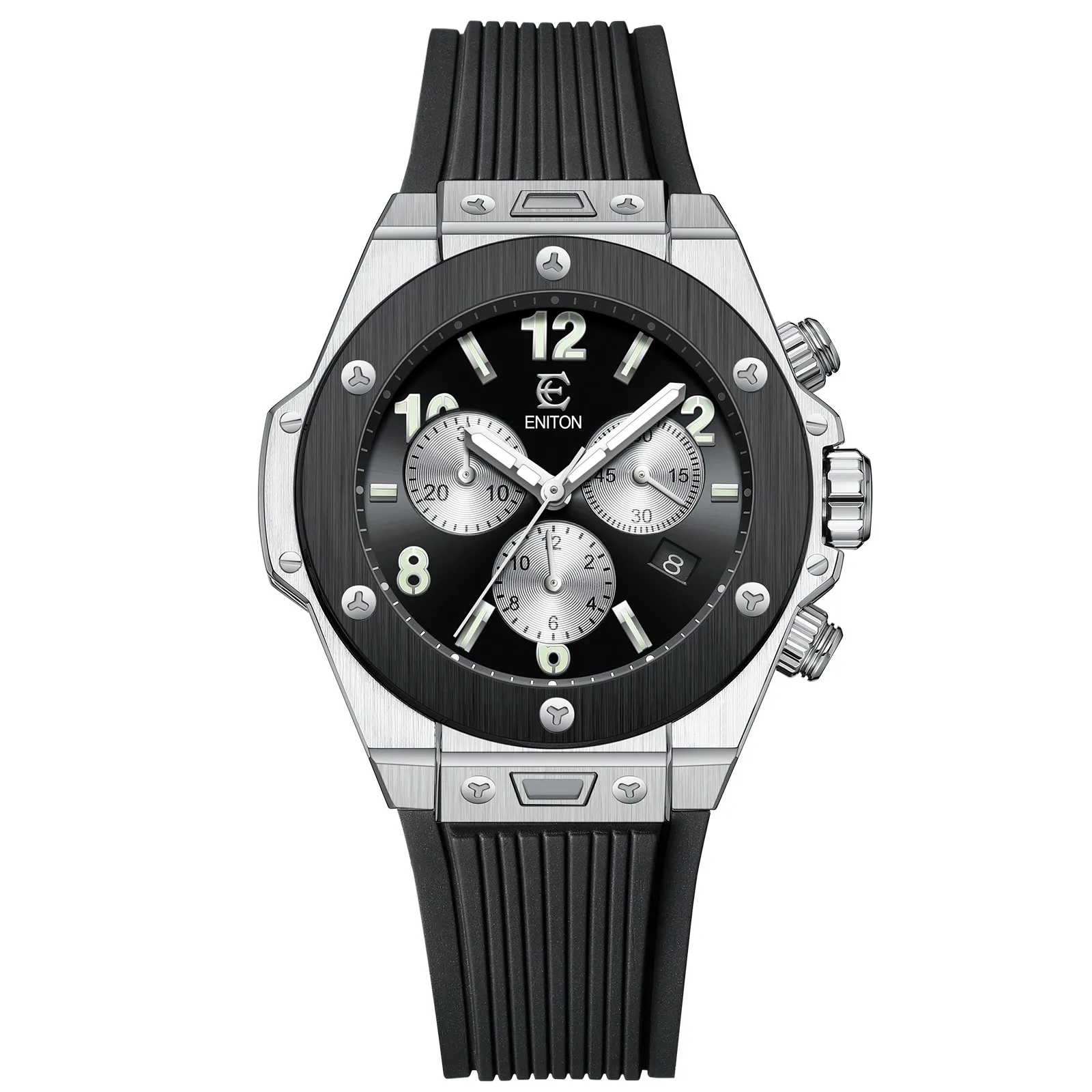 ENITON New 40mm Man watch Luxury Man watch Business Watch men 5030D Quartz Movement Stainless Steel Men's wrist watch - Image 2