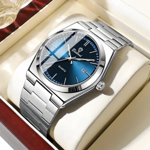 New Gifts Casual Business Top Blue Clock Men Luxury Watch Automatic Watches Mens Fashion Quartz Wristwatches Relogio Masculino