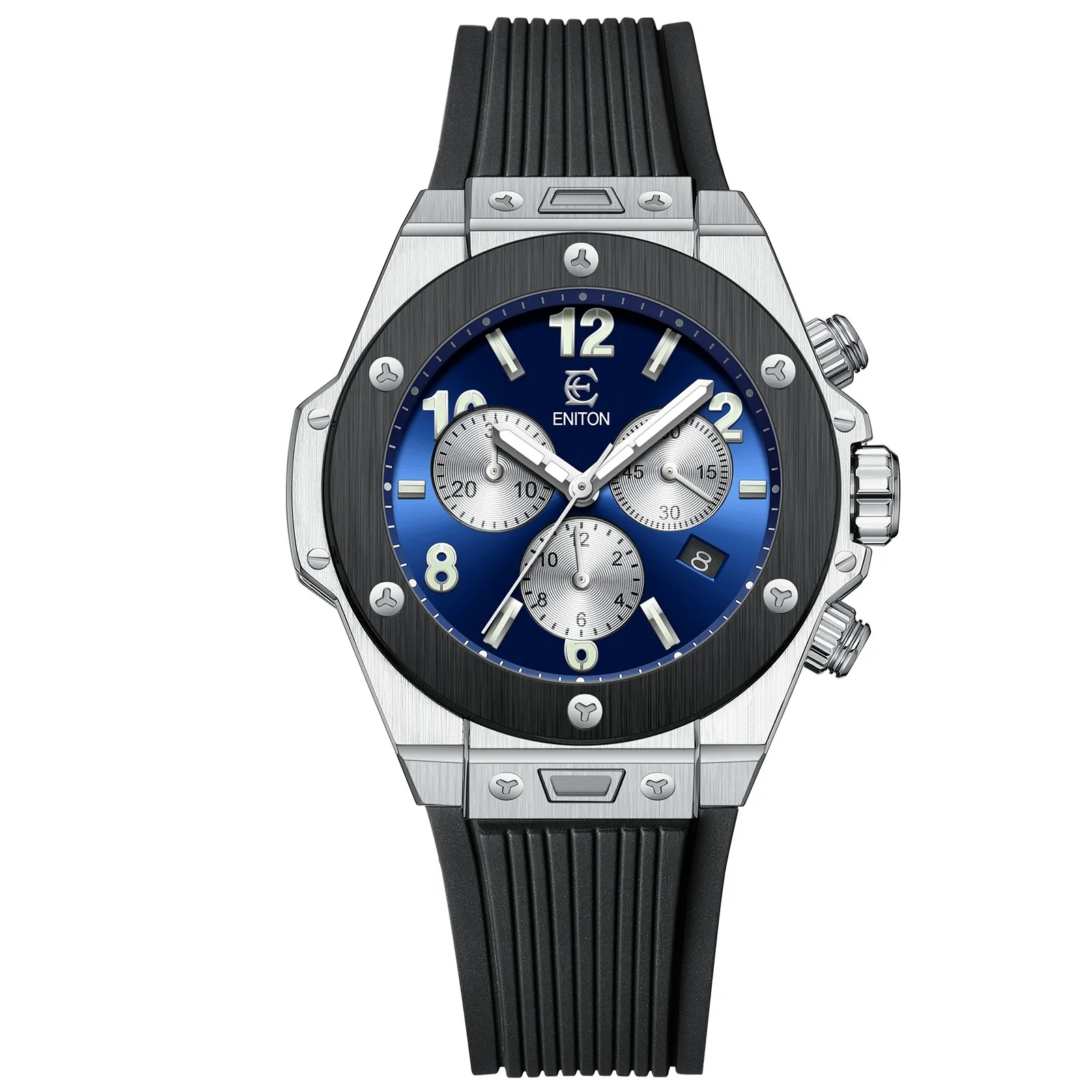 ENITON New 40mm Man watch Luxury Man watch Business Watch men 5030D Quartz Movement Stainless Steel Men's wrist watch - Image 4