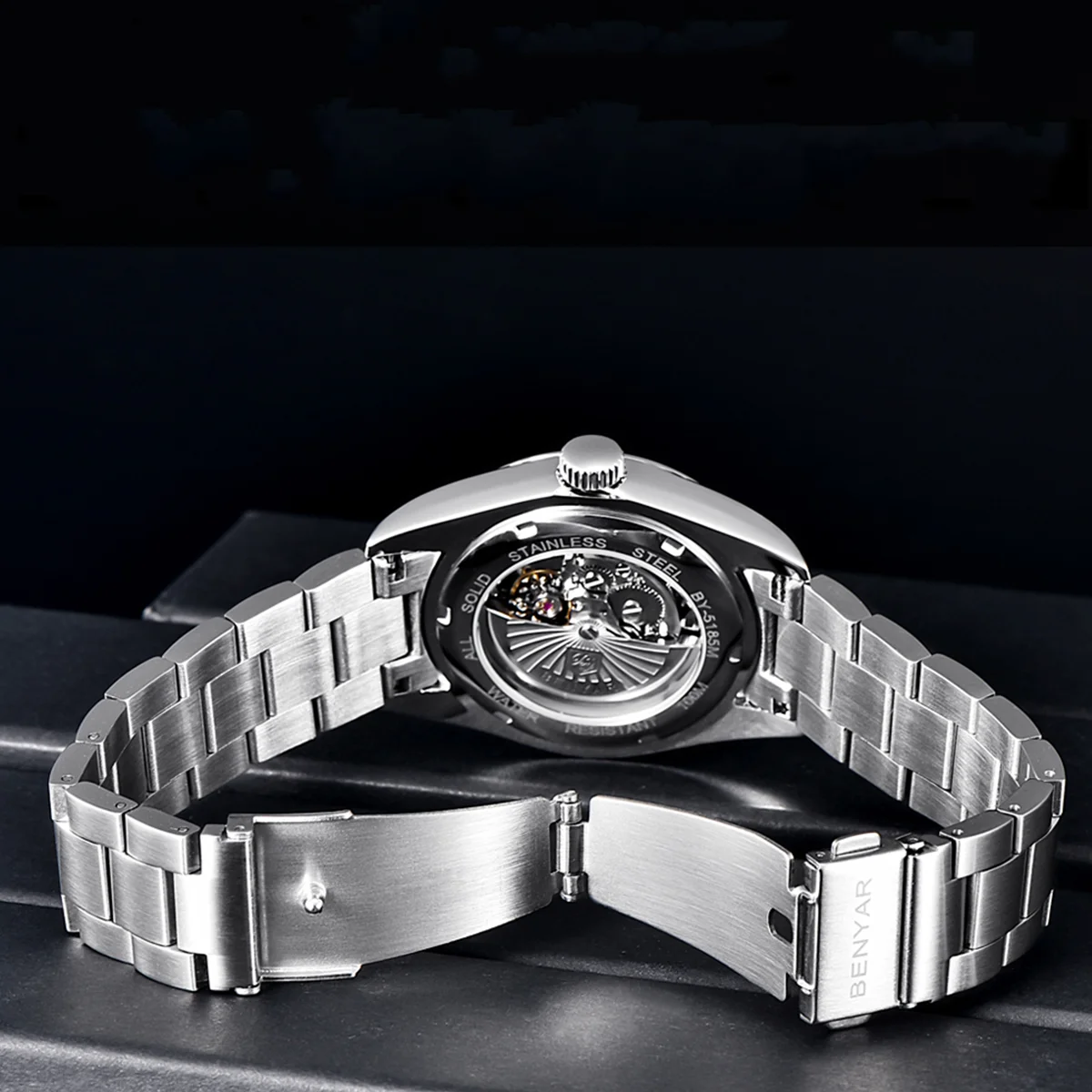 BENYAR New Luxury Automatic Watch 10Bar Waterproof Stainless Steel Men Mechanical Wristwatches Sports Diving Watch for Men - Image 6