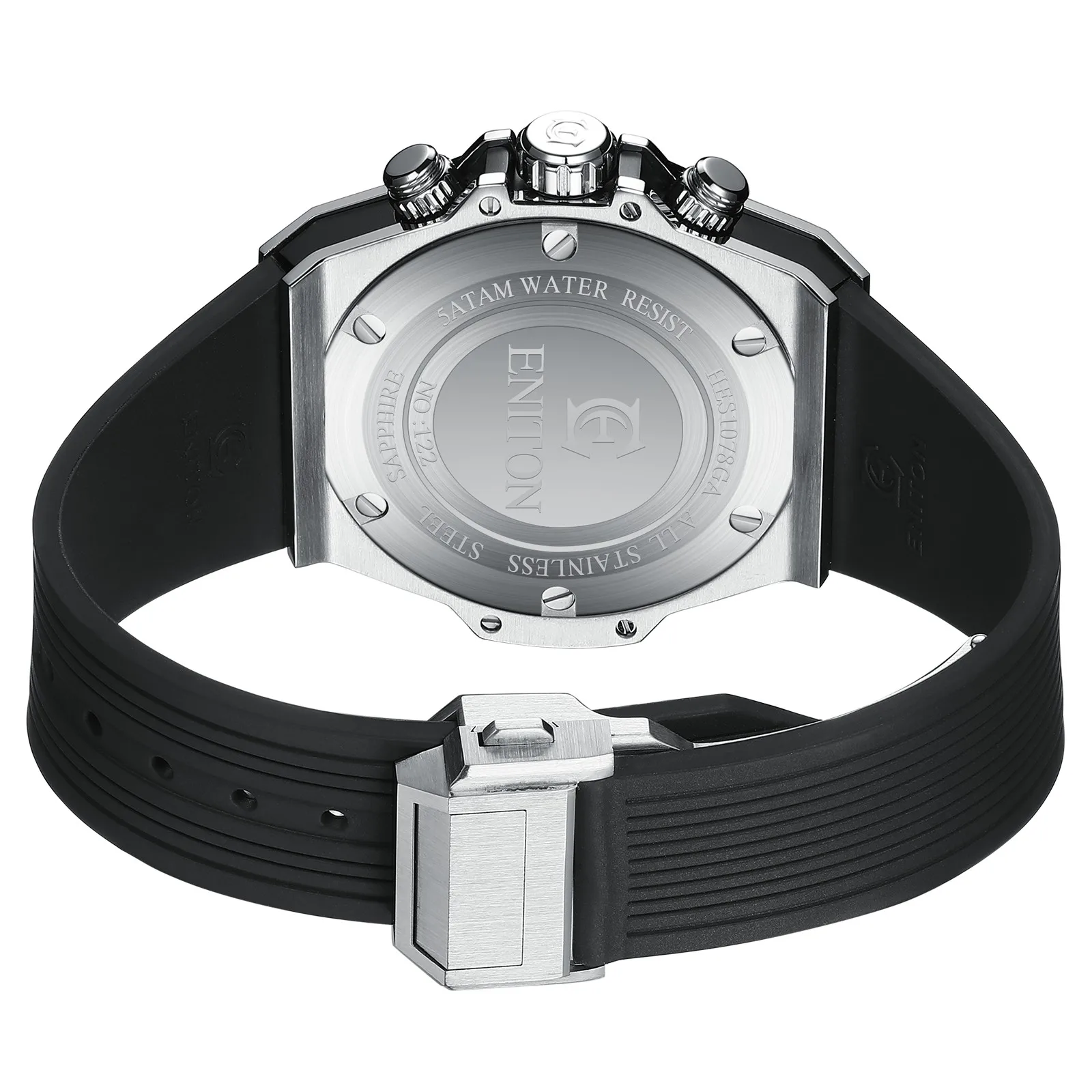 ENITON New 40mm Man watch Luxury Man watch Business Watch men 5030D Quartz Movement Stainless Steel Men's wrist watch - Image 3