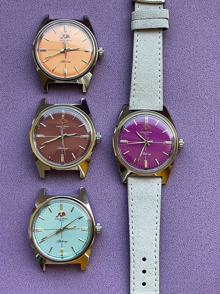 Merkur Watch Salmon Dial Watch Metal Vintage Classic Crosshair Watches Handwind Mechanical Watch for Men Relogio Masculino 36mm - Image 6